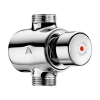 Photo of DELABIE TEMPOSTOP surface-mounted time flow shower valve, M3/4", in-line inlet, 67 L/min flow, 30 sec