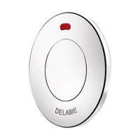 Image de Bouton-poussoir antivandalisme en applique pour robinetterie de douche et de lavabo DELABIE TC, pour murs d'épaisseur max. 200 mm