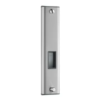 Photo of DELABIE TEMPOMIX time flow shower panel, top inlet M1/2", with stopcocks, 30 sec flow, ROUND shower head, with integrated soap dish, brushed stainless steel
