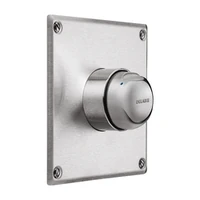 Photo of DELABIE TEMPOMIX concealed time flow shower mixer, M1/2" connections for Ø14 copper pipes, 30 sec flow, with 160 x 160mm plate, with knob-pushbutton