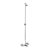 Photo of Nástěnný sprchový set DELABIE s časovou baterií TEMPOMIX 3, doba výtoku 30 s, s tlačítkem-otočným ovladačem, se sprchovou hlavicí TONIC JET se sloupem Ø16 s montážní objímkou