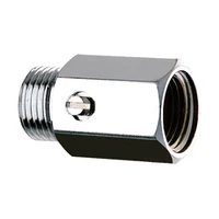 Foto van Rechte STOP koppeling DELABIE, met afsluitventiel, ZW1/2″, lengte 35 mm, vernikkeld