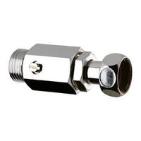 Foto van Rechte STOP koppeling DELABIE, met afsluitventiel en afdekmoer, ZW1/2″, lengte 70 mm, vernikkeld