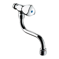 Foto av Veggventil for oppvaskkum DELABIE, M1/2″, med Long-Life hode, med svingbar tut lengde 150 mm