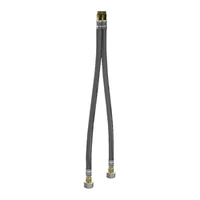 Foto av PEX-slange F3/8″ DELABIE, M11 × 1, lengde 376 mm, for tilførsel til storkjøkkenarmatur, flettet rustfritt stål, 2 stk.