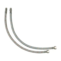 Foto av PEX-slange F3/8″ DELABIE, M10 × 1, lengde 525 mm, for tilførsel til sanitærarmatur, flettet rustfritt stål, 2 stk.