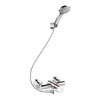 Foto de Conjunto de duche autovazio DELABIE com misturadora termostática sequencial SECURITHERM modelo nº H9630, uniões excêntricas STOP/CHECK