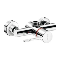 Foto de Misturadora de duche termostática sequencial de parede DELABIE SECURITHERM, ligação superior, manípulo HIGIENA, uniões standard
