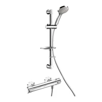 Foto de Conjunto de duche DELABIE com misturadora termostática SECURITHERM modelo nº H9739, uniões excêntricas STOP/CHECK, com varão de duche com saboneteira