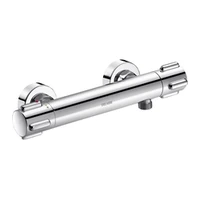 Foto de Misturadora de duche termostática de dois comandos DELABIE SECURITHERM, ligação inferior, uniões standard