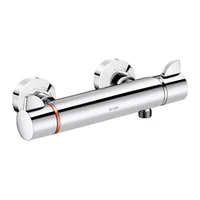 Foto de Misturadora de duche termostática de dois comandos DELABIE SECURITHERM Securitouch, ligação inferior, uniões excêntricas STOP/CHECK