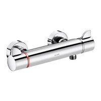 Foto de Misturadora de duche termostática de dois comandos DELABIE SECURITHERM Securitouch, ligação inferior, uniões standard