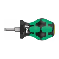 Photo of Slotted short screwdriver Wera Kraftform 335 Stubby, 4.0 × 0.8 × 24.5 mm
