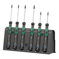 Photo of 6-piece precision hex screwdriver set with a rack, Wera Kraftform Micro 2052/6