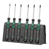 Photo of 6-piece precision TORX® BO screwdriver set with a rack, Wera Kraftform Micro 2067/6