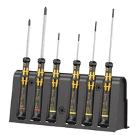 Photo of 6-piece precision ESD screwdriver set with a rack, Wera Kraftform Micro 1578 A/6 ESD