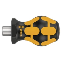 Photo of ESD Stubby bitholding screwdriver Wera 809/1 ESD, with retaining ring, for bits with 1/4″ hexagon drive