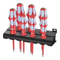 Photo of 7-piece TORX® stainless steel screwdriver set Wera 3167 i/7, with rack