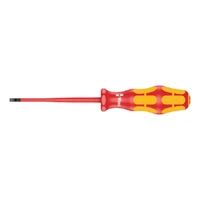 Photo of Slotted insulated screwdriver Wera Kraftform 160 iS VDE, 4.0 × 0.8 × 100 mm, with reduced blade dia.