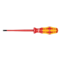 Photo of Slotted insulated screwdriver Wera Kraftform 160 iS VDE, 5.5 × 1.0 × 125 mm, with reduced blade dia.