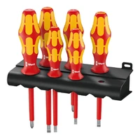 Photo of 6-piece VDE insulated screwdriver set Wera Kraftform 160 i/6, with rack