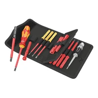 Photo of 18-piece set of insulated VDE interchangeable blades and screwdriver handle Wera Kraftform Kompakt VDE 18 Universal 1 Tool Finder, in a case