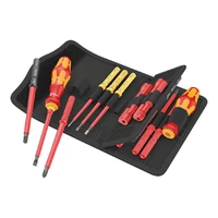 Photo of 18-piece set of insulated VDE interchangeable blades and screwdriver handles Wera Kraftform Kompakt VDE 18 Universal 2 Tool Finder, in a case
