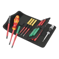 Photo of 16-piece set of insulated VDE interchangeable blades and screwdriver handle Wera Kraftform Kompakt VDE 16 extra slim 1 Tool Finder, in a case