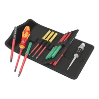 Photo of 16-piece set of insulated VDE interchangeable blades and screwdriver handle Wera Kraftform Kompakt VDE 16 Universal 1 Tool Finder, in a case