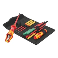 Photo of 16-piece set of insulated VDE interchangeable blades and screwdriver handles Wera Kraftform Kompakt Turbo i Imperial 1 Tool Finder, in a case