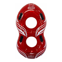 Photo of Double tube for water slide and water park, 42 inches, BT42DR OS-S8, transparent red