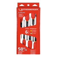 Photo of Set of 6 screwdrivers ROTHENBERGER EUROLINE, slotted and Pozidriv PZ