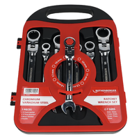 Photo of Set of 7 ratchet combination wrenches with joint ROTHENBERGER ROCLICK
