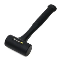 Photo of Black solid rubber mallet, 900 g, fiberglass handle