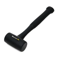 Photo of Black non-rebound rubber mallet 680 g, fiberglass handle