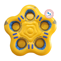 Zdjęcie Pięcioosobowy ponton 5FUN z dnem do zjeżdżalni wodnej, 102 cale, HB-5SQ-102Y-H032 LG, żółty