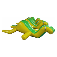 Foto de Gran flotador inflable para piscina en forma de dinosaurio para escalar