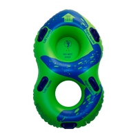 Photo of Double tube with bottom for water slide and water park, 42 inches, ZLG8G42SCE, green with pattern