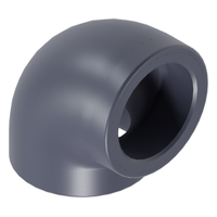 Photo of 90° reinforced elbow PVC-U CEPEX UP.01.SFTR 63 mm × 2" female thread