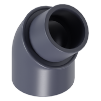 Photo of 45° elbow PVC-U CEPEX UP.30.SFG 50 mm × 50 mm