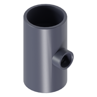 Zdjęcie Trójnik redukcyjny 90° PVC-U CEPEX UP.04.SFTG 90 mm × 1¼" KW/KW/GW