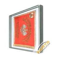 Foto von Fahnenvitrine GSZ 120 × 120 × 10 cm, silbern