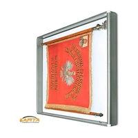 Foto von Fahnenvitrine GSZ 150 × 130 × 10 cm, silbern