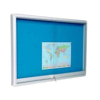 Foto van Mededelingenvitrine GAL 120 × 100 cm, textiel blauw