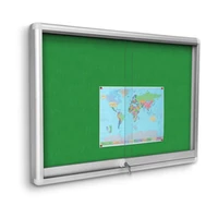 Foto van Mededelingenvitrine GAL 120 × 100 cm, textiel groen