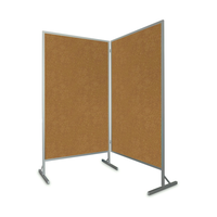 Zdjęcie İki modüllü paravan tahta, ayaklı 2 × 100 × 170 × 190 cm, mantar