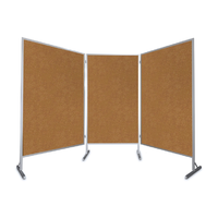 Zdjęcie Üç modüllü paravan tahta, ayaklı 3 × 100 × 170 × 190 cm, mantar