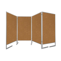 Zdjęcie Dört modüllü paravan tahta, ayaklı 4 × 100 × 170 × 190 cm, mantar