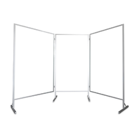 Zdjęcie Üç modüllü paravan tahta, ayaklı 3 × 100 × 170 × 190 cm, manyetik kuru silinebilir