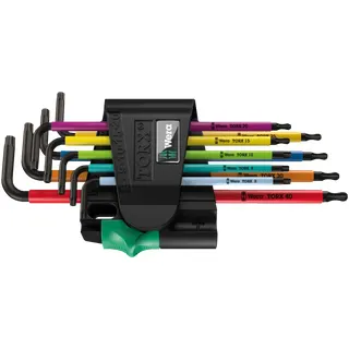 Zdjęcie Zestaw kluczy trzpieniowych Wera 967/9 TX BO Multicolour 1, BlackLaser, z magnetyzerem